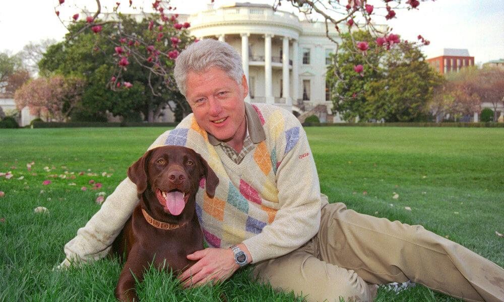 Bill Clintopn és imádott labrador kutyája
